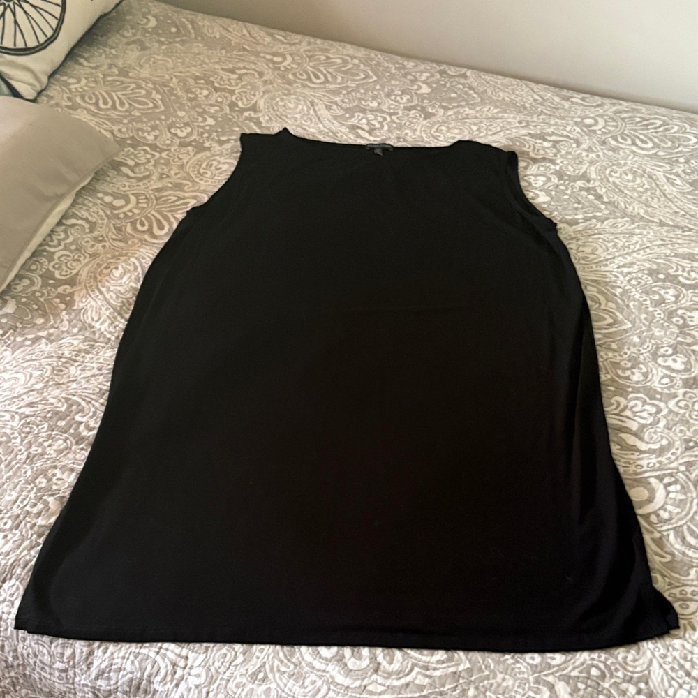 Eileen Fisher Black A-Line Sleeveless Dress